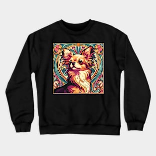 Chihuahua Dog Lovers Design - Art Deco Style Crewneck Sweatshirt